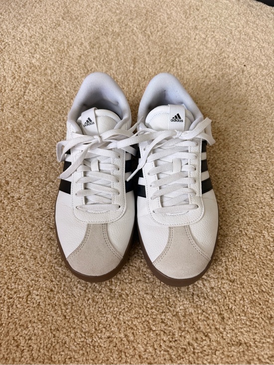 adidas Shoes - adidas White Athletic Sneakers with Black Insole Branding